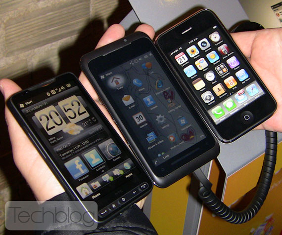 HTC-HD2-Toshiba-TG01-iPhone-3GS HTC-HD2-Toshiba-TG01-iPhone-3GS