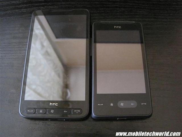 HTC HD2 vs HTC HD Mini front